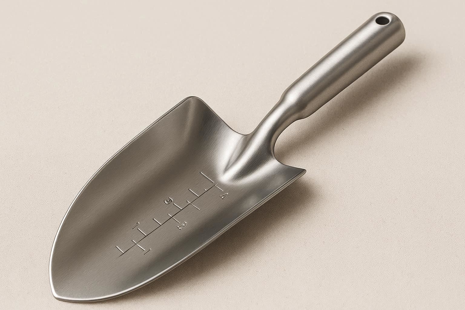 Stainless Steel Garden Trowel with Deep Blade for Transplanting and Scooping - Image 1
