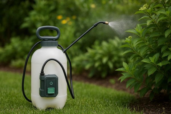 4 Battery Powered Garden Sprayer with Rechargeable Battery for Effortless Watering