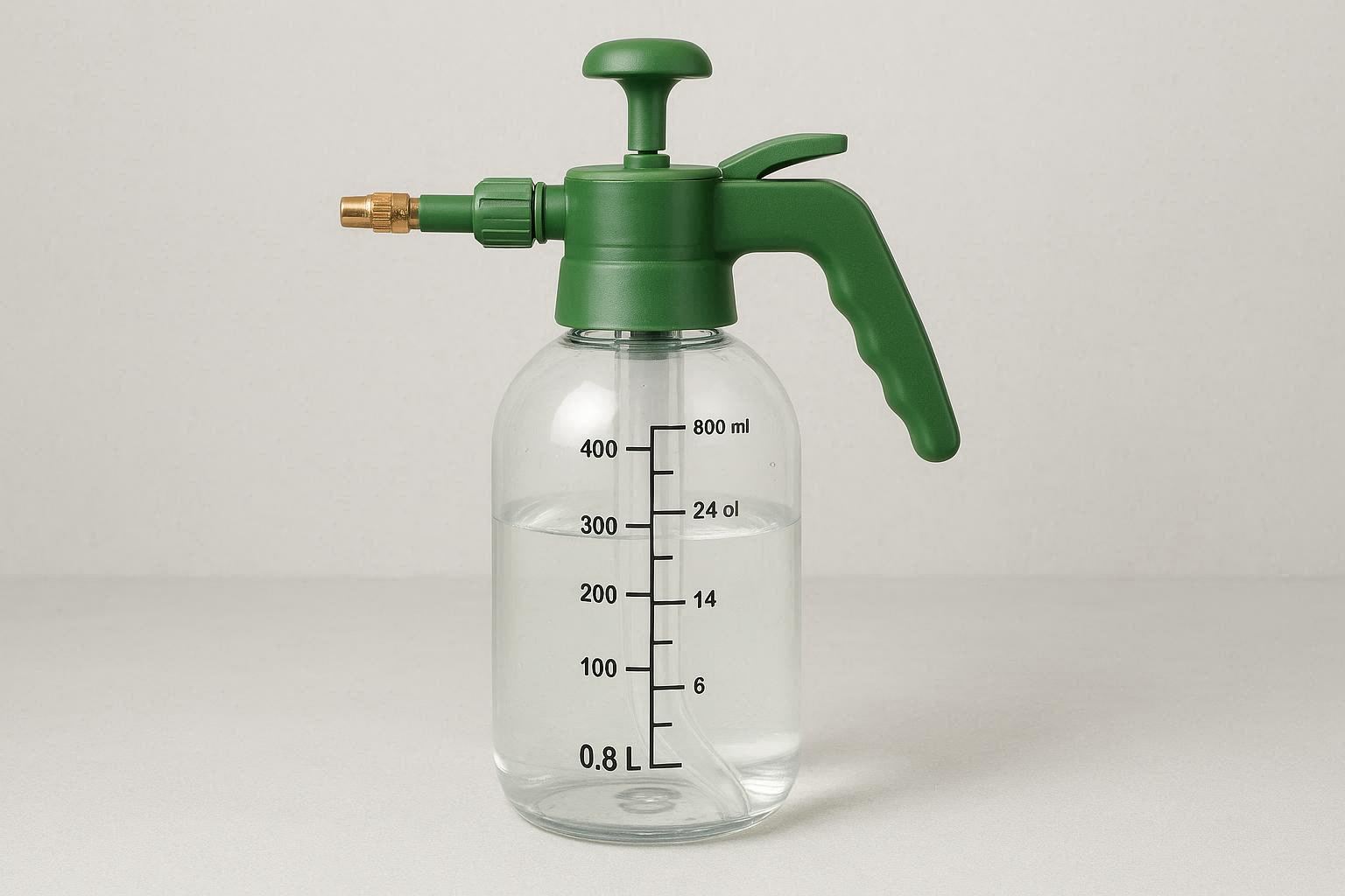 0.8L Transparent Garden Sprayer with Measuring Scale for Precise Watering - Image 1